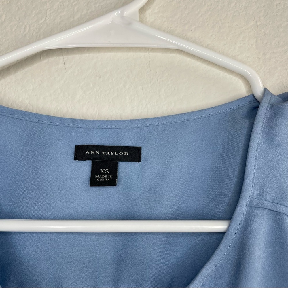 Ann Taylor Baby Blue Blouse - Picture 6 of 6